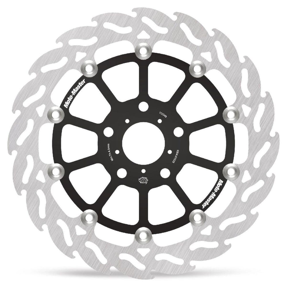 Moto Master Flame Series Floating Brake Disc For Honda CB500 X 2022-2024 Front Right - Black Silver