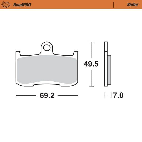 Moto Master RoadPRO Sinder Brake Pad Front For Victory Boardwalk 106 2013-2015
