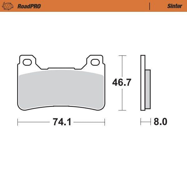 Moto Master RoadPRO Sinder Brake Pad Front For Honda CBR 1000 RR 2004-2013