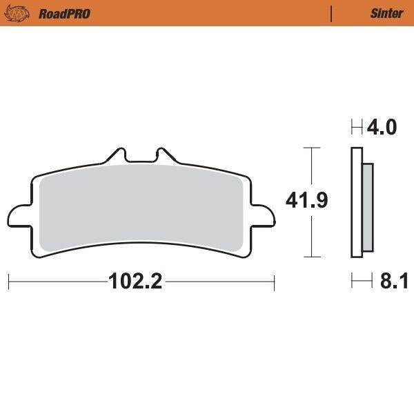 Moto Master RoadPRO Sinder Brake Pads For Honda CBR 1000 RR 2014-2019 Front