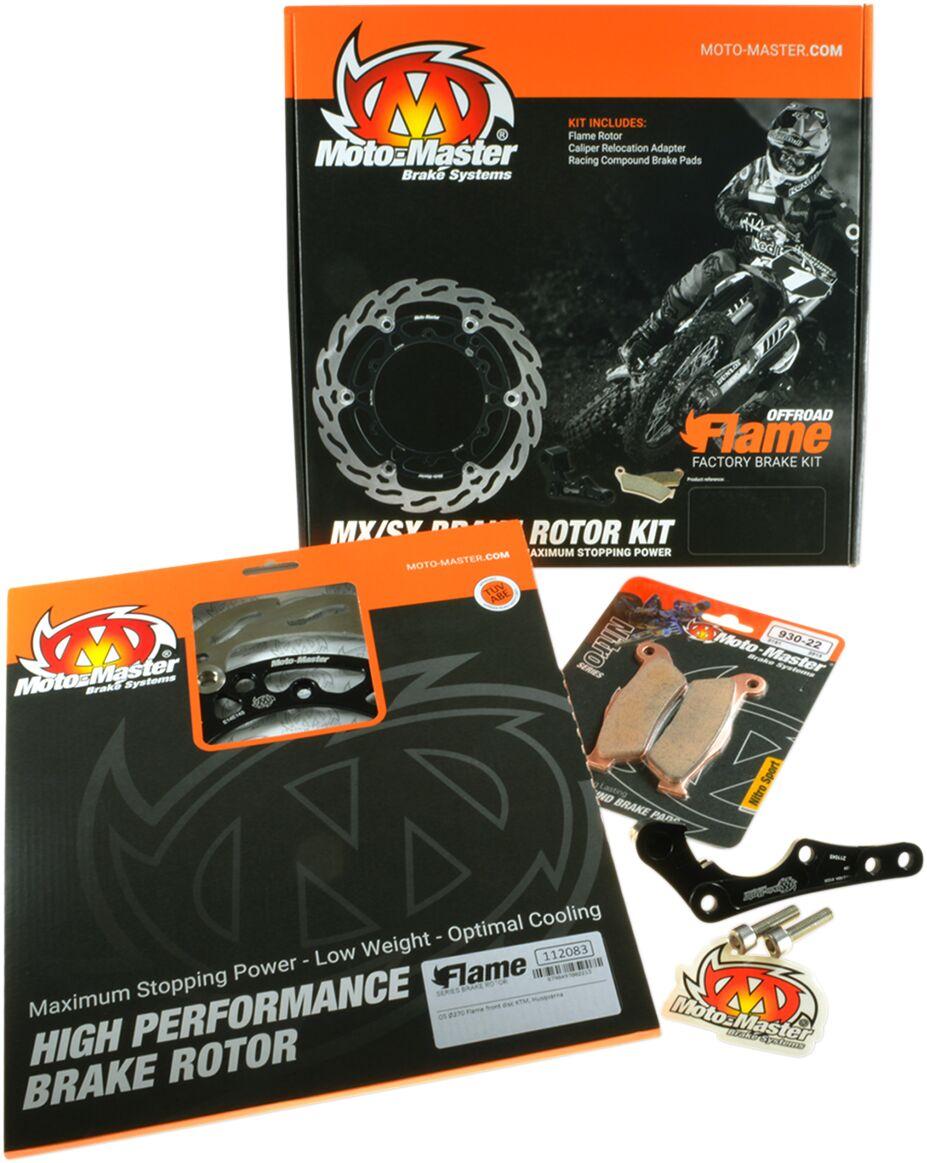 Moto Master Brake Kit For Husqvarna CR125 1996-2008 Front - Black Stainless Steel