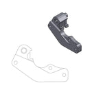 Moto Master Relocation Bracket for OEM Caliper For Yamaha WRF250 2005-2019 Front - Black