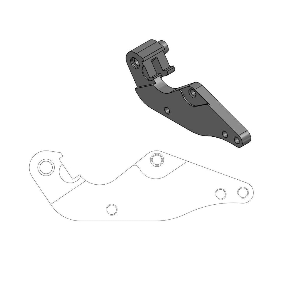 Moto Master Supermoto Street Brake Disc Adapter Bracket For Husqvarna CR125 2006-2013 Front - Black