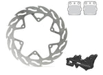 Moto Master 240mm Oversize Rear Brake Kit For Gas Gas EC 250 2021-2023 - Black Silver Stainless Steel