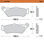 Moto Master RoadPRO Sinder Brake Pad Rear For Moto Guzzi AUDACE 1400 2016-2017