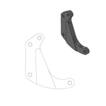 Moto Master Supermoto Racing Brake Disc Adapter Bracket For Husqvarna CR125 1995-2013 Fits Front Left Or Right - Black