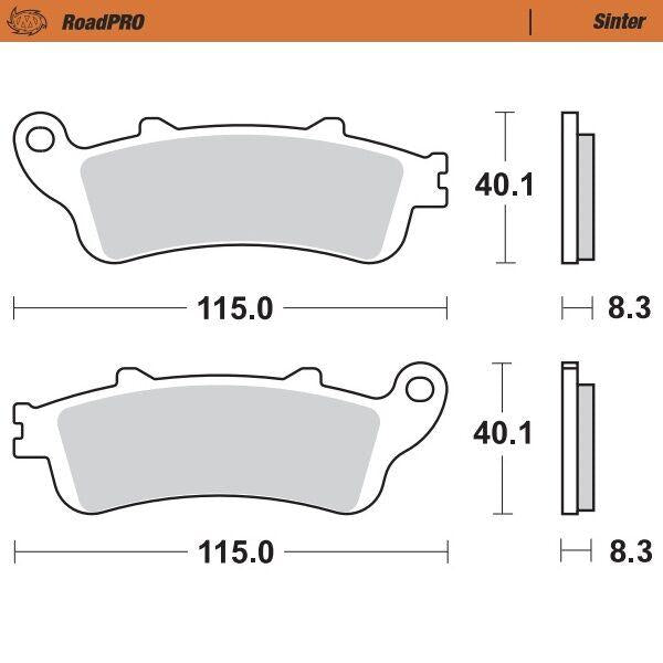 Moto Master RoadPRO Sinder Brake Pad Front For Honda CB 1100SF 2000-2003
