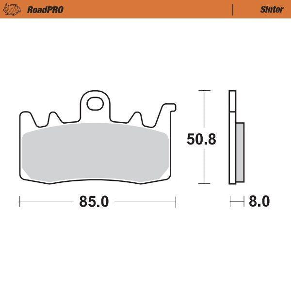 Moto Master RoadPRO Sinder Brake Pad Front For Husqvarna 701Supermoto 2021-2022