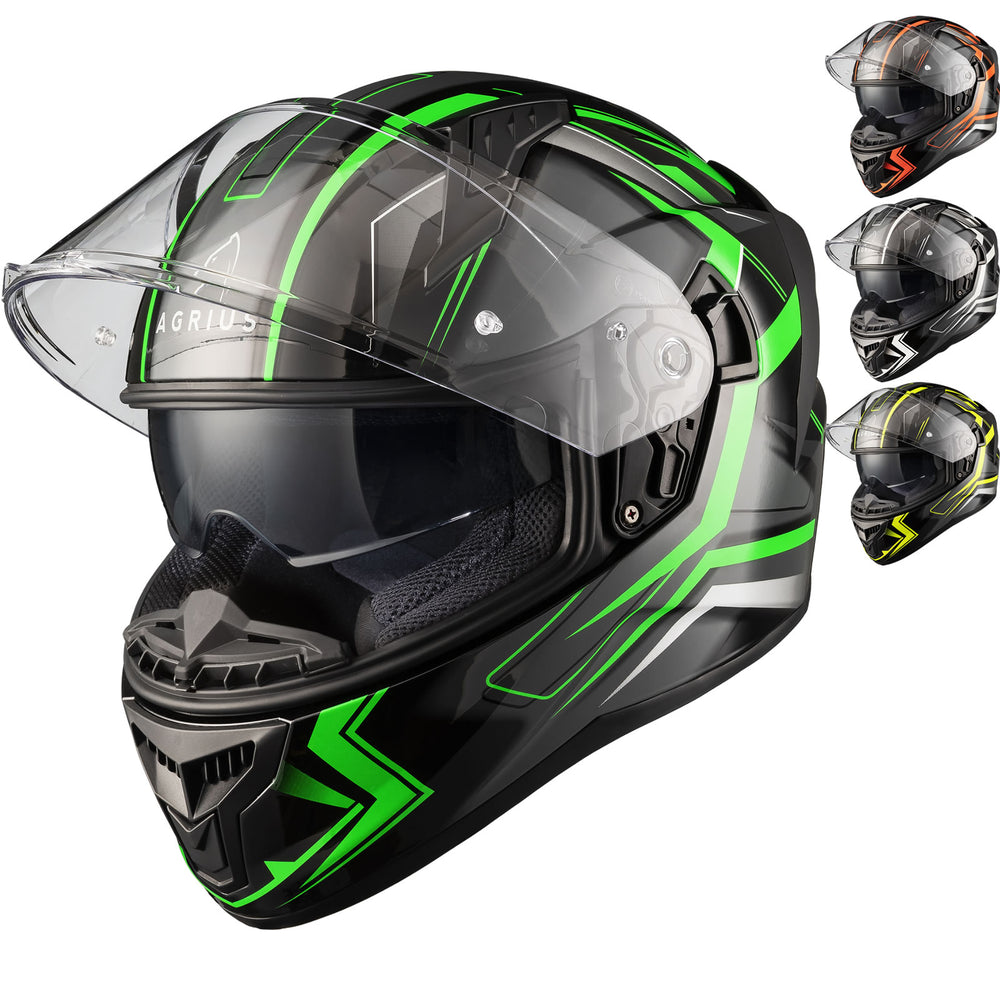 Agrius Wrath Polaris Glow In The Dark Motorcycle Helmet – Ghostbikes