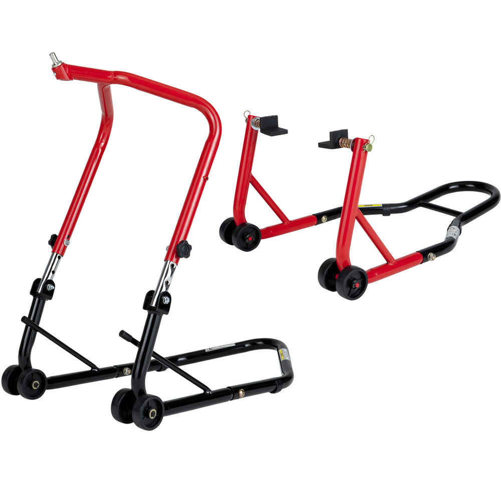 Black Pro Range Front Height Adjustable Head Stand & Rear Paddock Stand (B5065 and B5073)