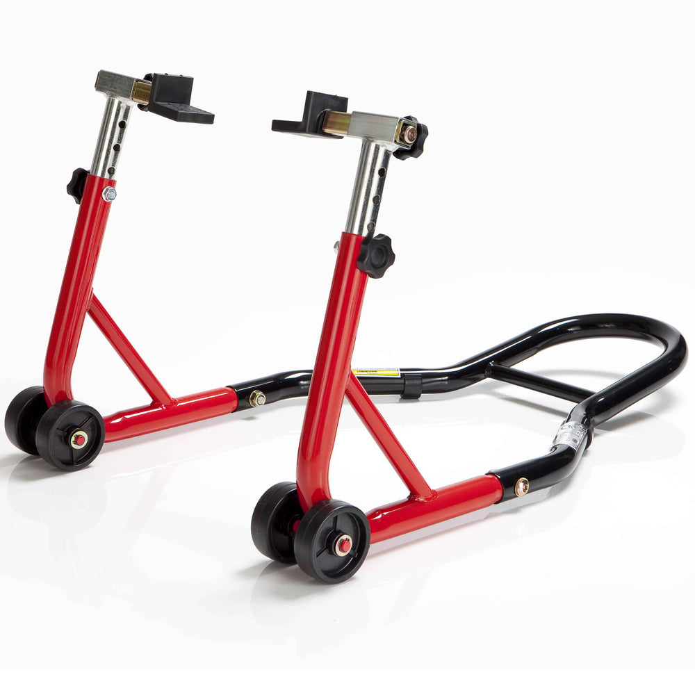 Black Pro Range Front Head Stand & Adjustable Rear Paddock Stand (B5064 and B5161)