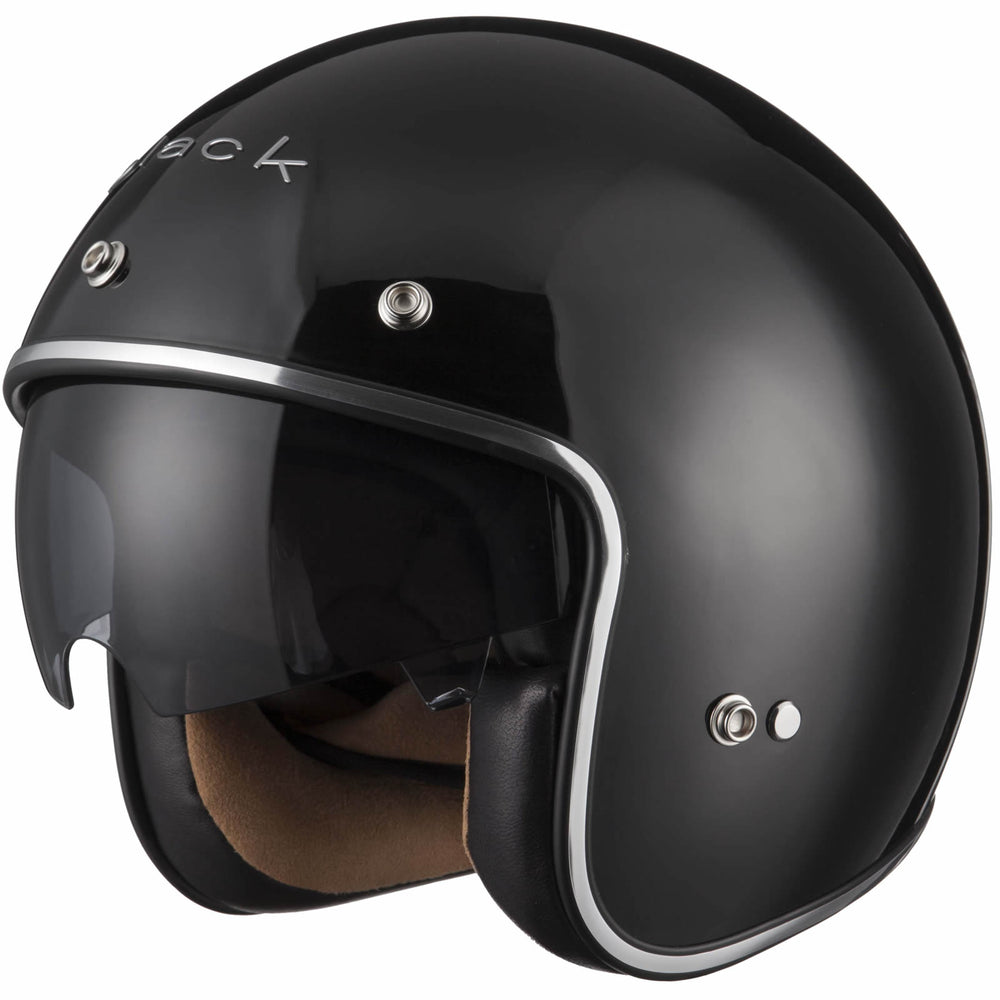 classic open face motorcycle helmets Black Classic Open Face Motorcycle Helmet – Ghostbikes