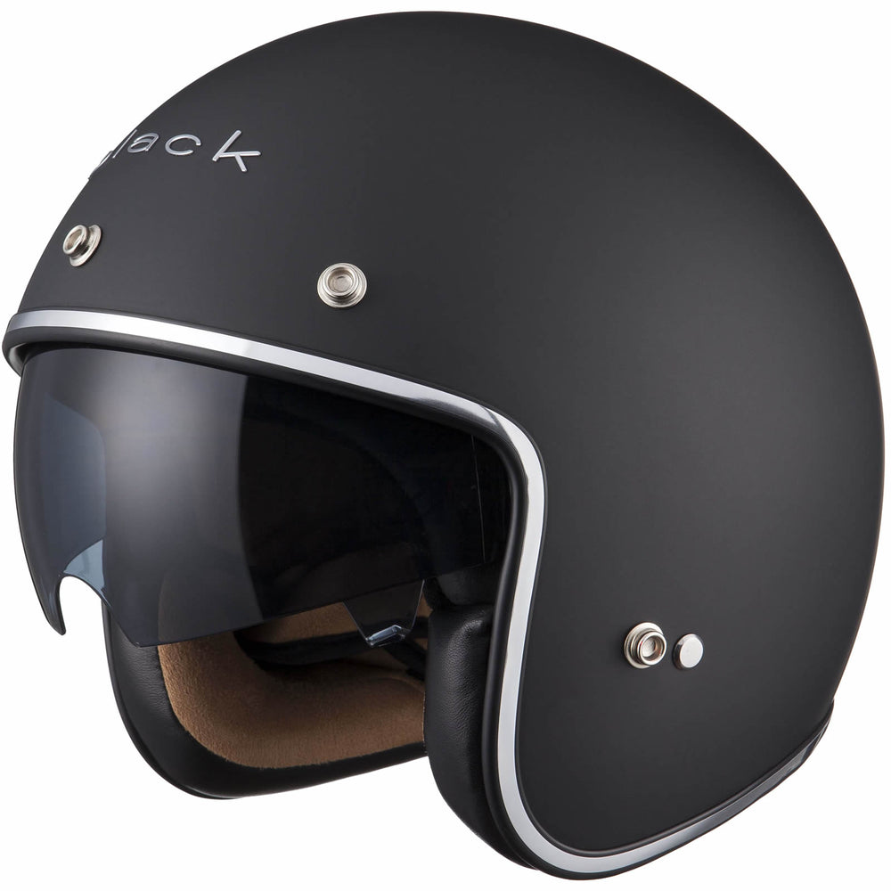 black open face motorcycle helmet Black Classic Open Face Motorcycle Helmet – Ghostbikes