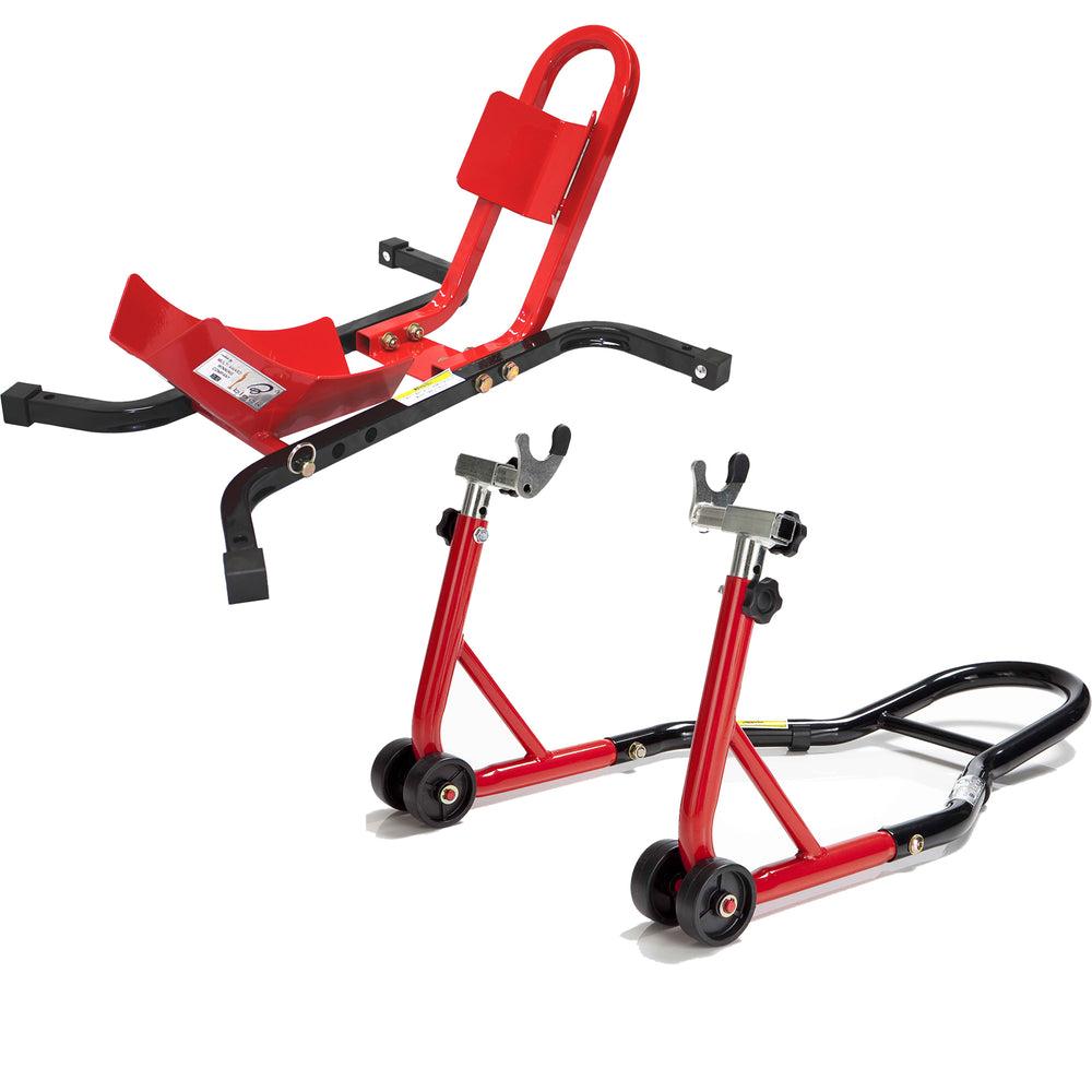 Black Pro Range Wheel Chock & Rear Paddock Stand