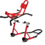 Black Pro Range Wheel Chock & Rear Paddock Stand (with Rubber Cup)