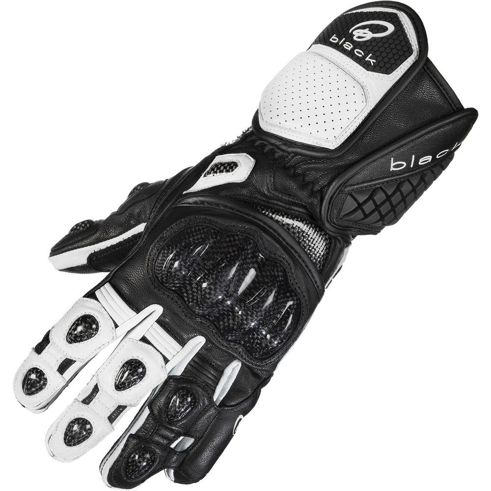Black Raptor 390 Leather Motorcycle Gloves
