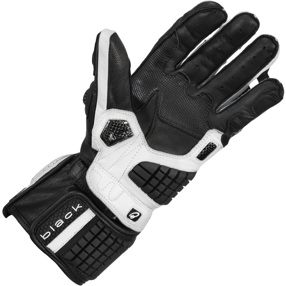 Black Raptor 390 Leather Motorcycle Gloves