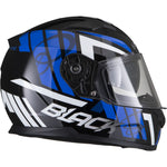 Black Apex Triple Full Face Motorcycle Helmet