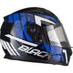 Black Apex Triple Full Face Motorcycle Helmet