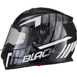 Black Apex Triple Full Face Motorcycle Helmet