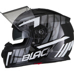 Black Apex Triple Full Face Motorcycle Helmet