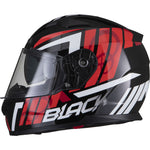 Black Apex Triple Full Face Motorcycle Helmet