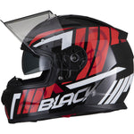 Black Apex Triple Full Face Motorcycle Helmet