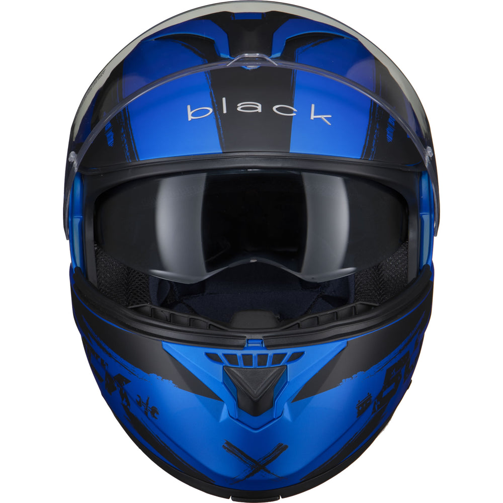 Black Optimus II Destination Flip Front Motorcycle Helmet & Visor Kit