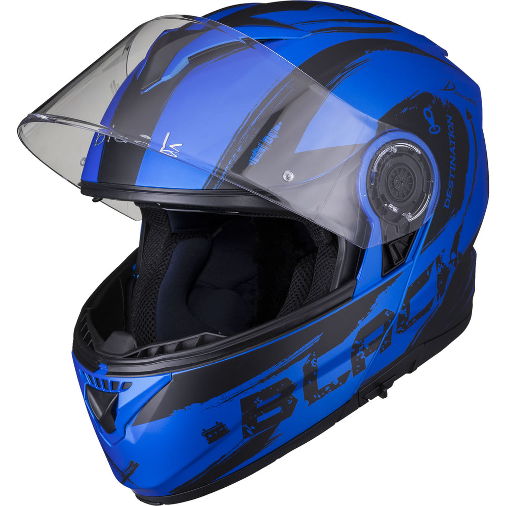 Black Optimus II Destination Flip Front Motorcycle Helmet & Visor Kit