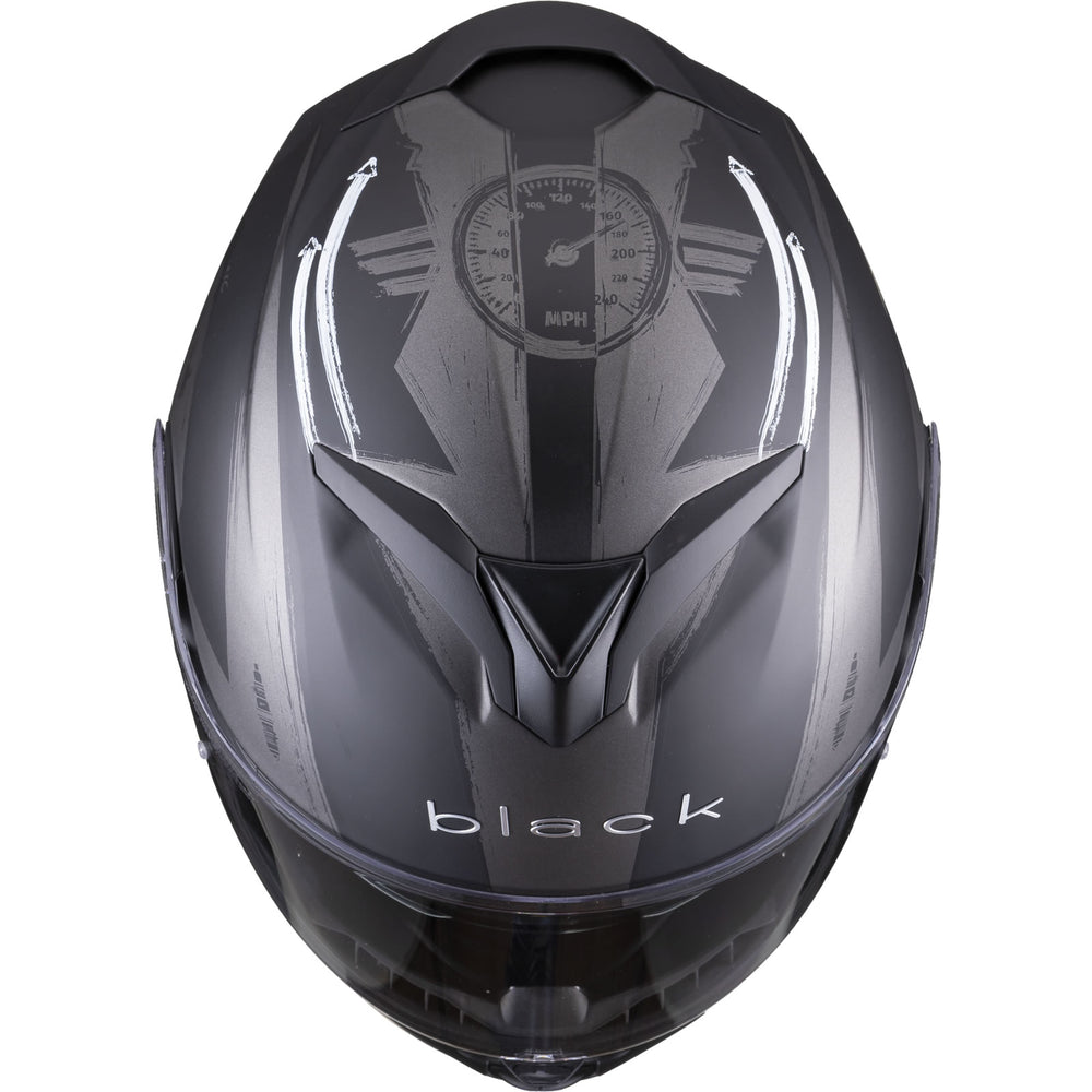Black Optimus II Destination Flip Front Motorcycle Helmet & Visor Kit