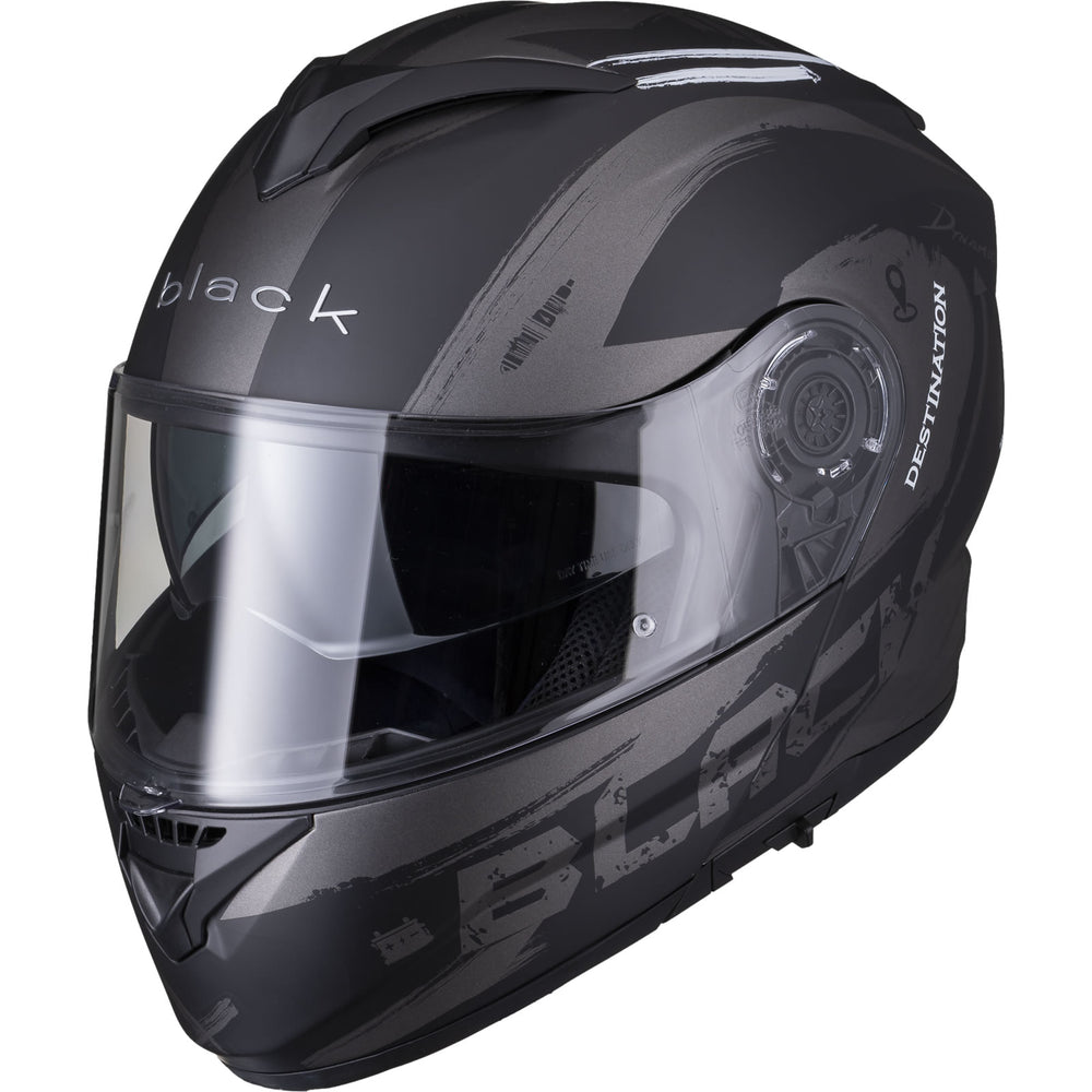Black Optimus II Destination Flip Front Motorcycle Helmet (Blue / 53-54cm