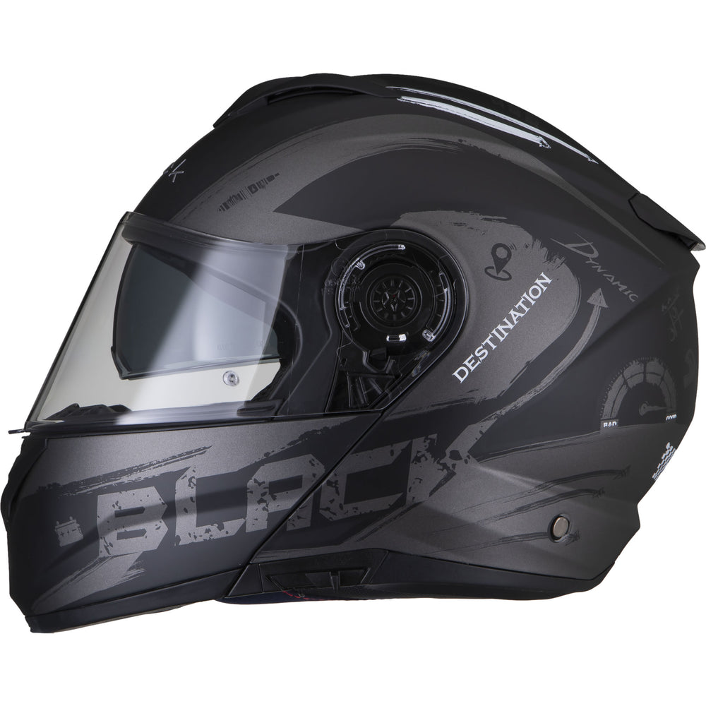 Black Optimus II Destination Flip Front Motorcycle Helmet & Visor Kit – Ghostbikes