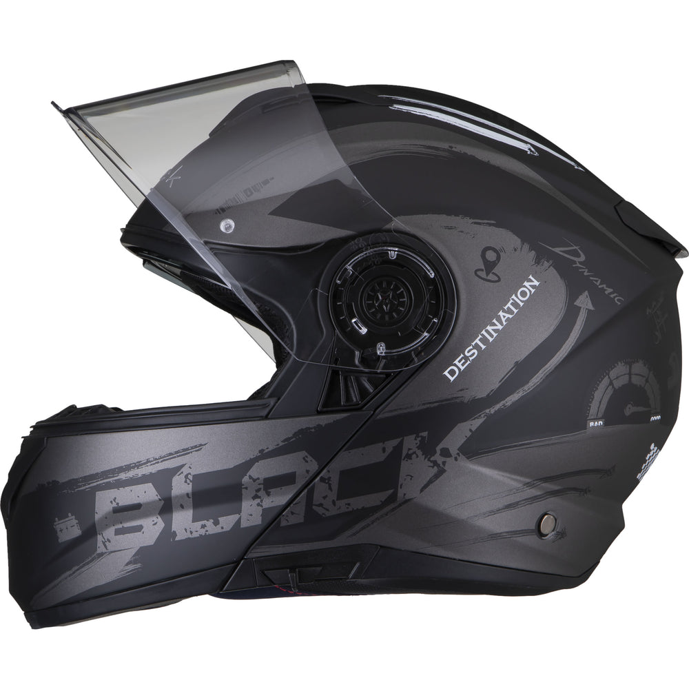 black optimus flip front motorcycle helmet Black Optimus II Destination Flip Front Motorcycle Helmet & Visor Kit – Ghostbikes