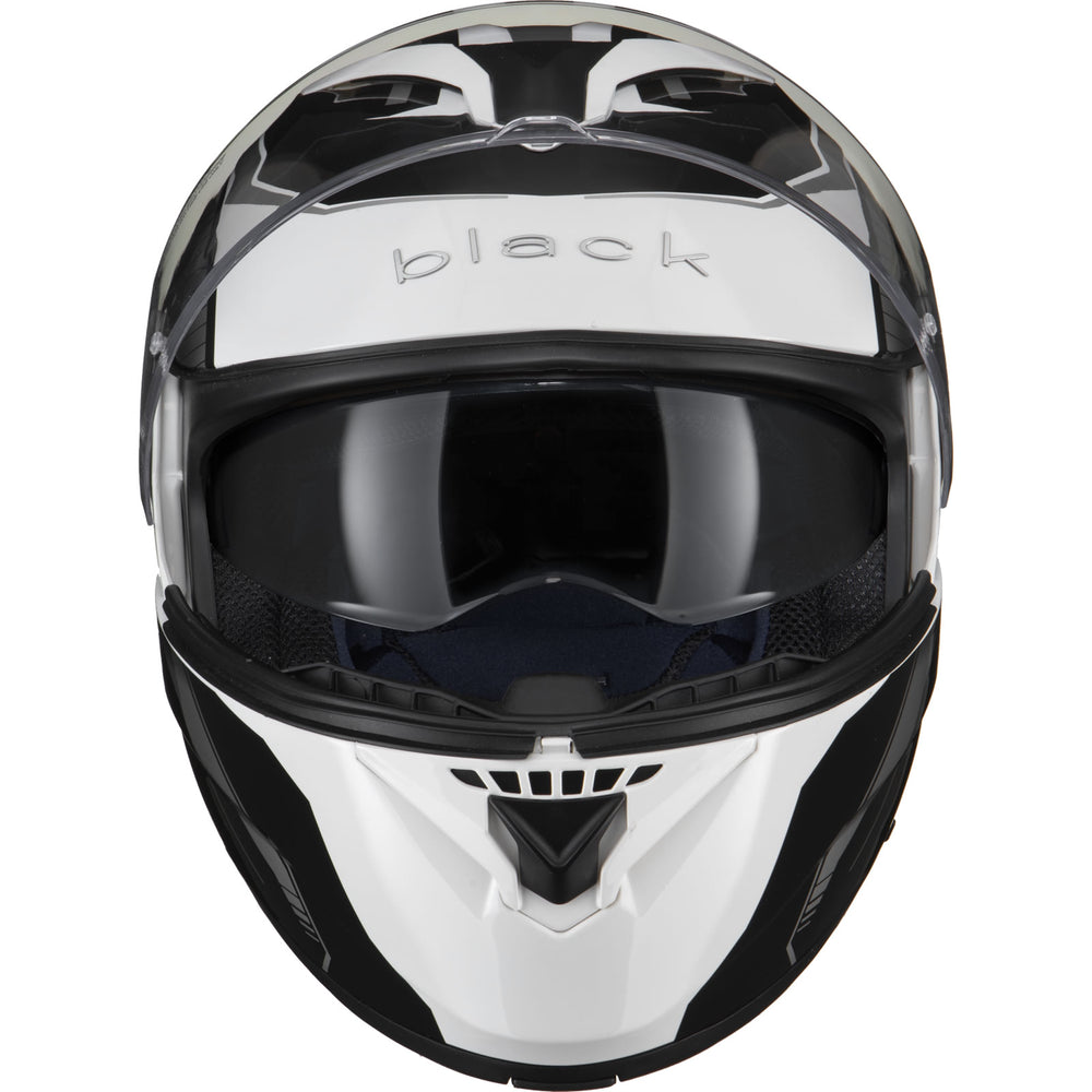 Black Optimus II Infinity Flip Front Motorcycle Helmet & Visor Kit
