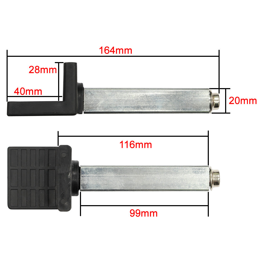 Black Pro Range B5325 Replacement Square Rod L-Cup Cradle Adaptors for B5068, B5161, B5163