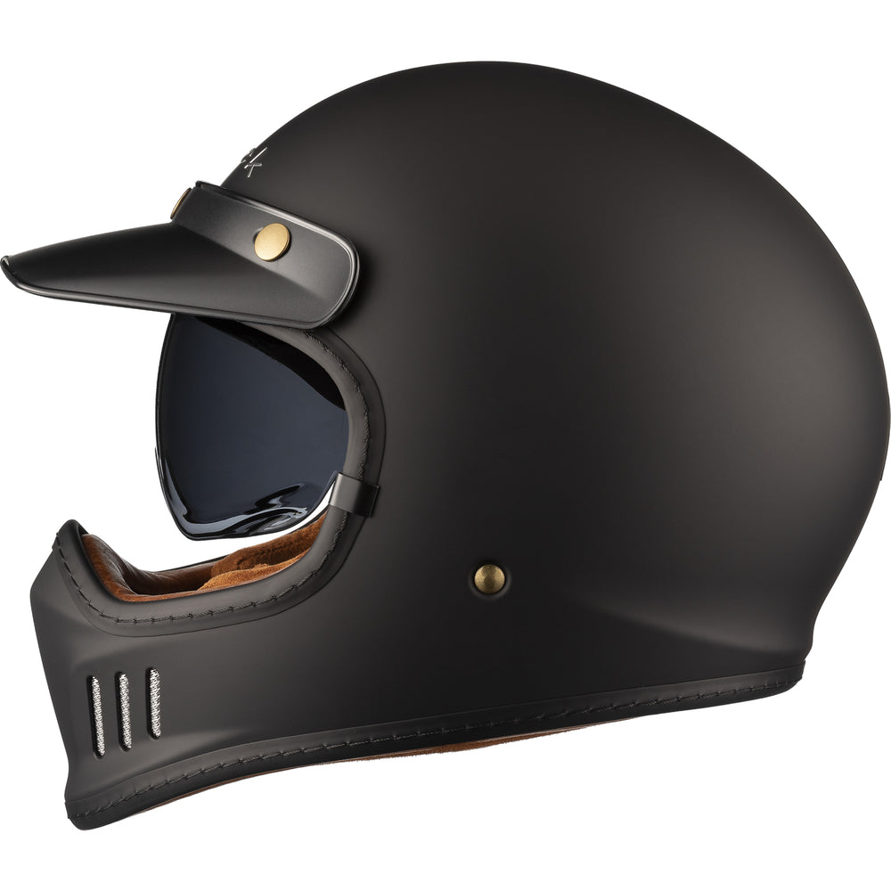 matt black smith retrover vintage & classic helmets Black Royale Solid Retro Motorcycle Helmet & Visor – Ghostbikes