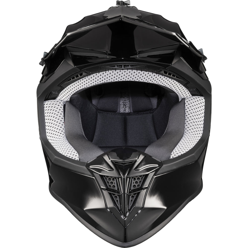 Black Gravel Solid Motocross Helmet & Peak