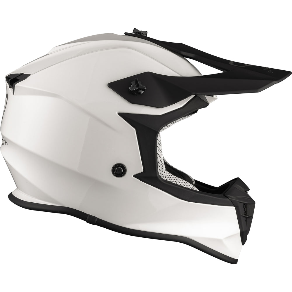 Black Gravel Solid Motocross Helmet & Peak