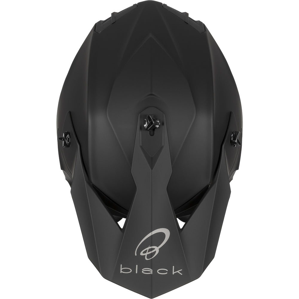 Black Gravel Solid Motocross Helmet & Peak