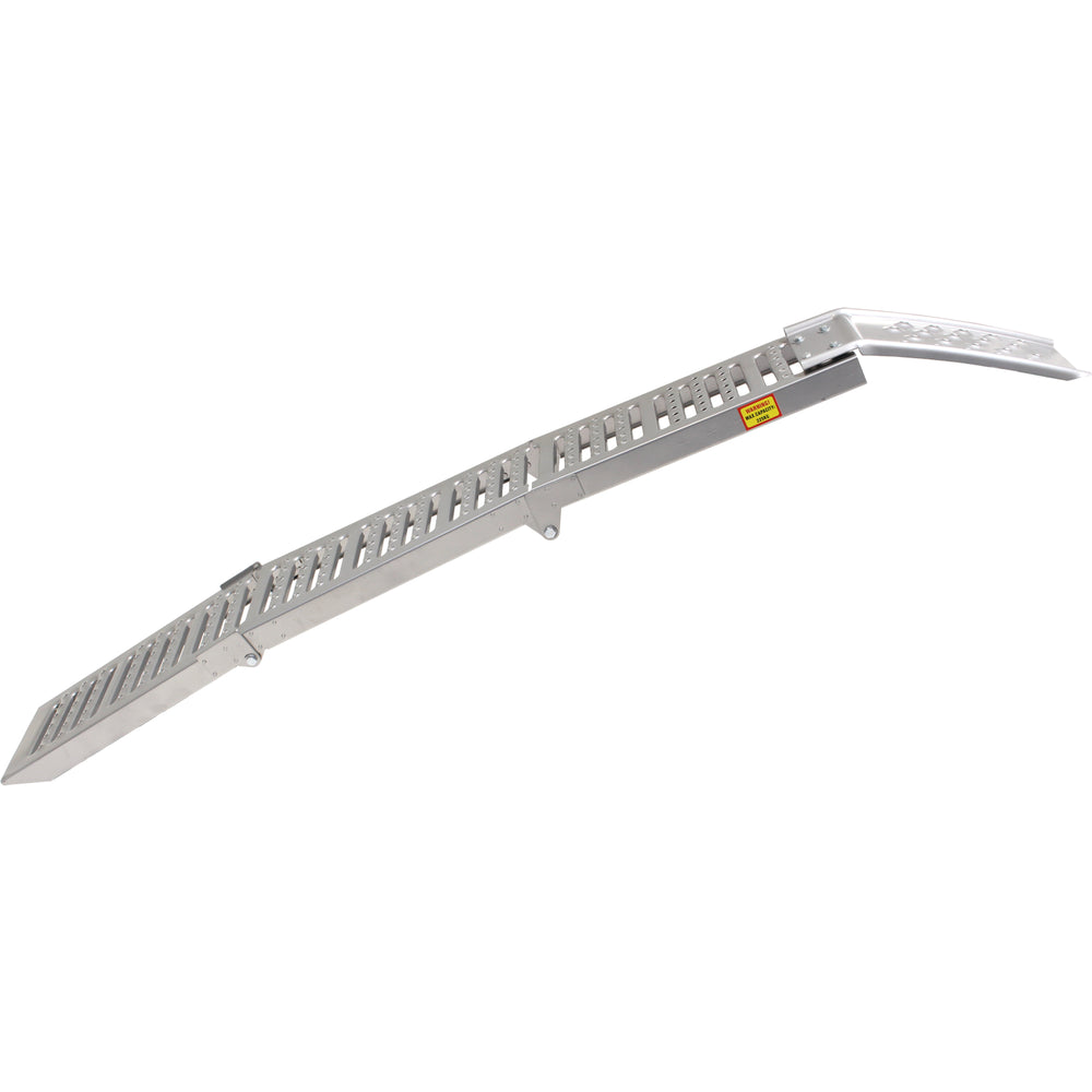 Black Pro Range (B5390) Tri-Fold Steel Motorcycle Loading Ramp Silver (Pair)