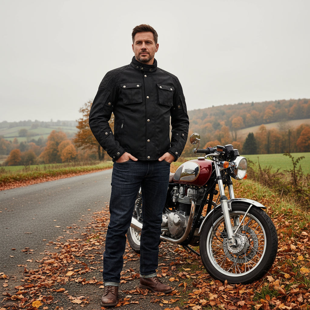 WAX ブラック ミリタリージャケット L Black Pendle Wax Motorcycle Jacket – Ghostbikes