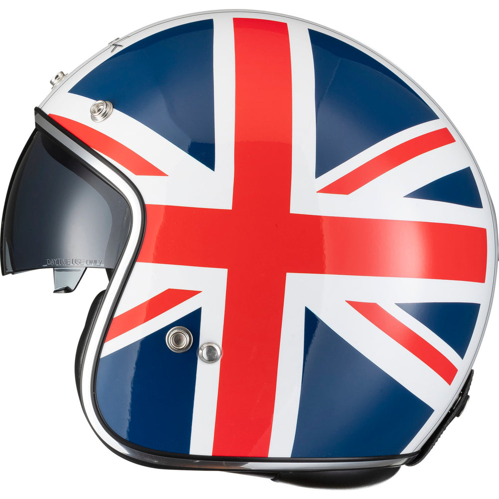 fahrradhelm union jack Black Classic Union Jack Open Face Motorcycle Helmet – Ghostbikes