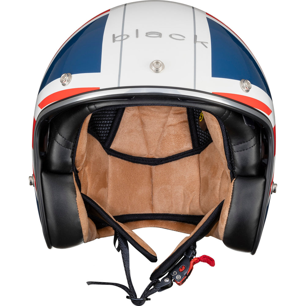 black and gray motorcycle helmet Black Classic Union Jack Open Face Motorcycle Helmet – Ghostbikes