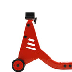 Black Pro Range Oval Tube Rear Paddock Stand (B5397) With L-Cup Cradle Adaptors