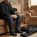 Black Windproof Base Layer Top & Trousers Black Kit