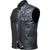 Black Renegade Leather Motorcycle Vest