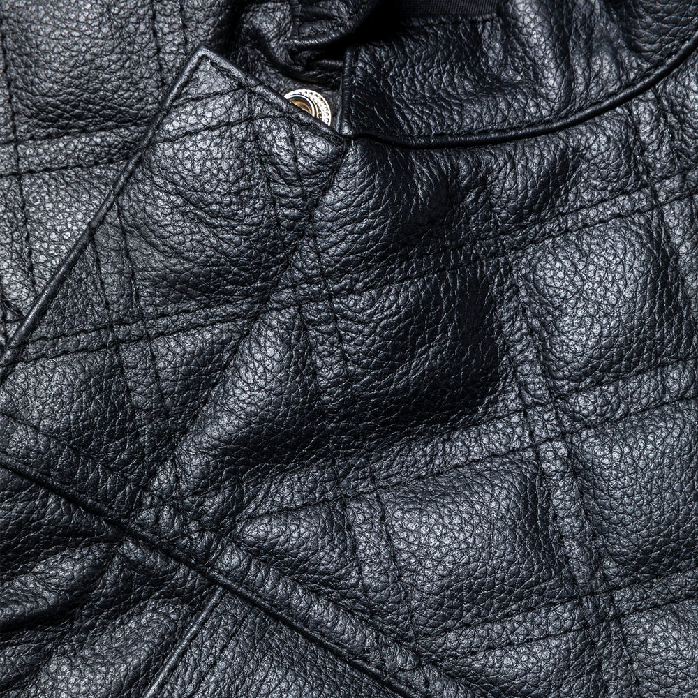 Black Renegade Leather Motorcycle Vest