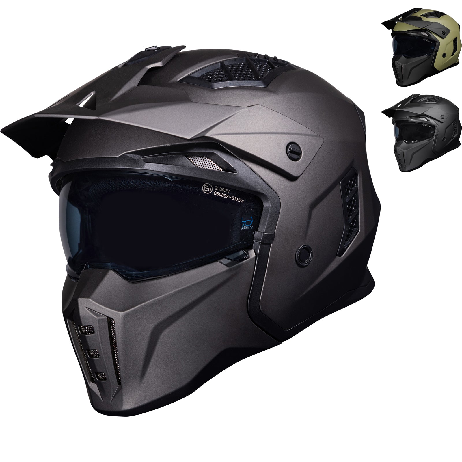 Black Street Fighter Open Face ECE R22.06 Motorcycle Helmet – Ghostbikes