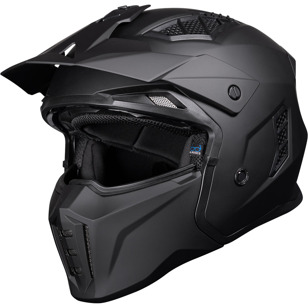 Black Street Fighter Open Face ECE R22.06 Motorcycle Helmet – Ghostbikes