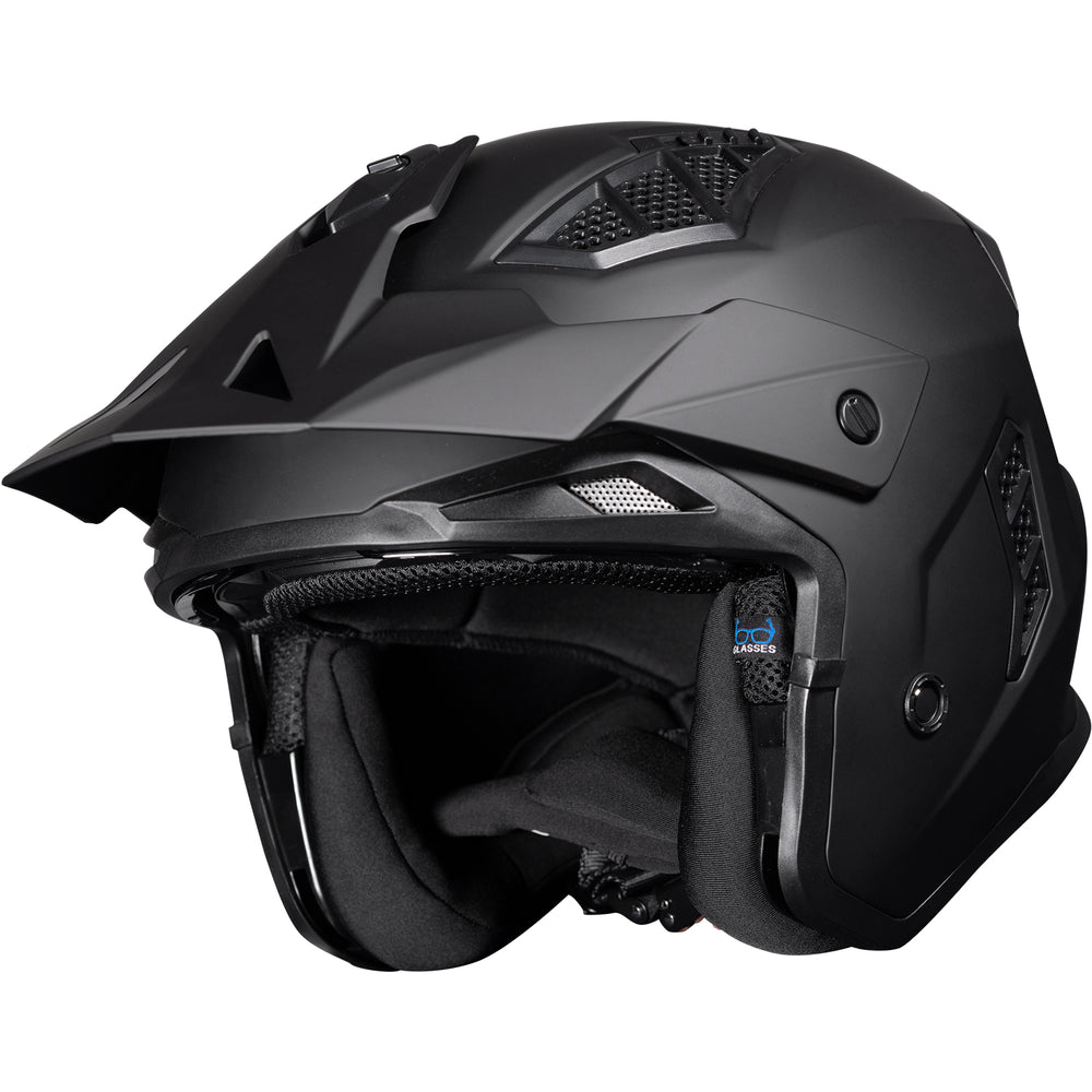 Black Street Fighter Open Face ECE R22.06 Motorcycle Helmet – Ghostbikes